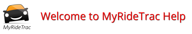 Welcome to help for MyRideTrac